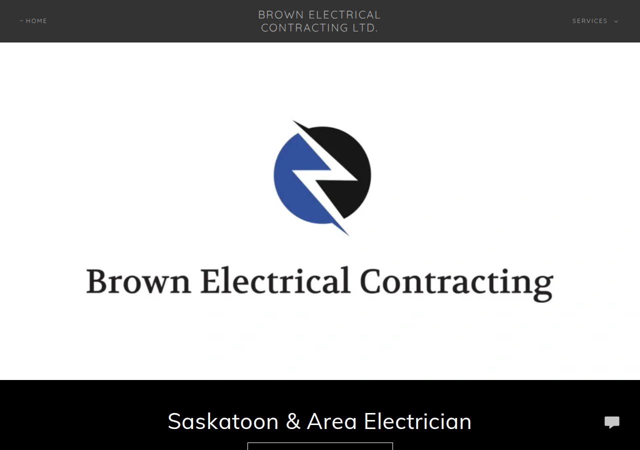 Brown Electrical Contracting Ltd. current live website screenshot