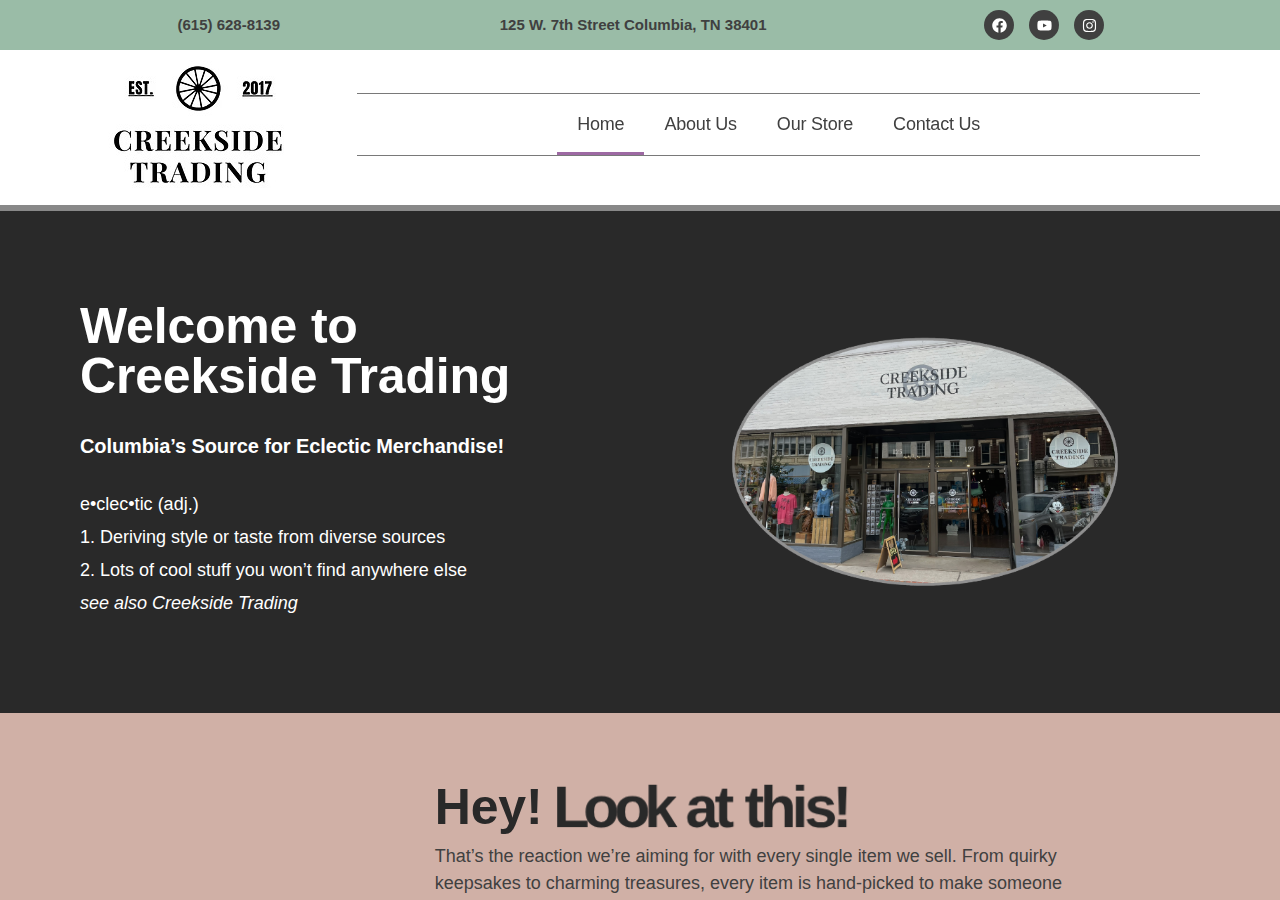 Creekside Trading current live website screenshot