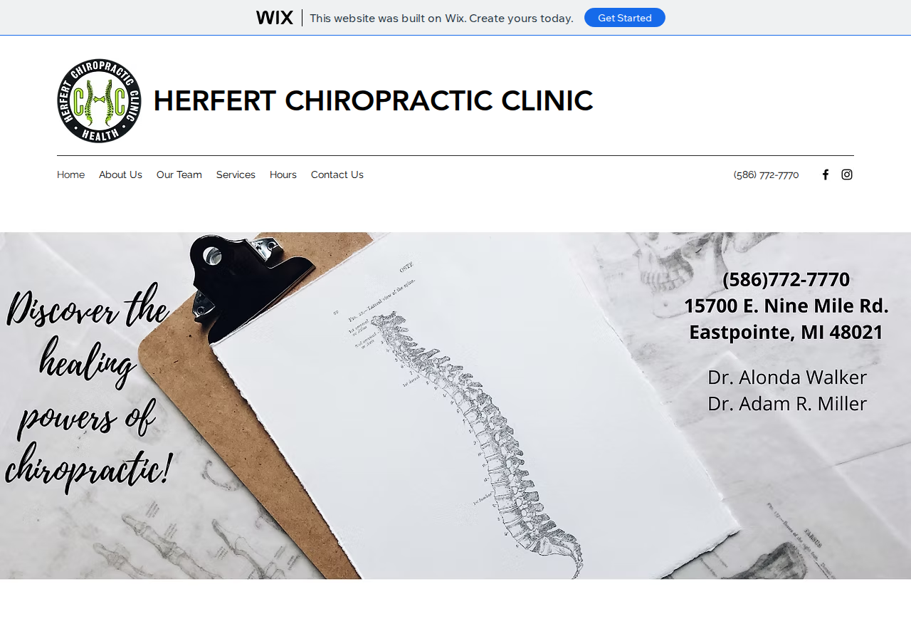 Herfert Chiropractic Clinic current live website screenshot