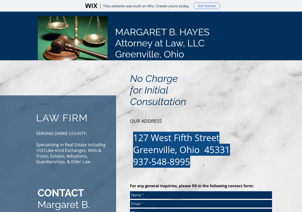 Margaret B. Hayes, Attorney at Law current live website screenshot
