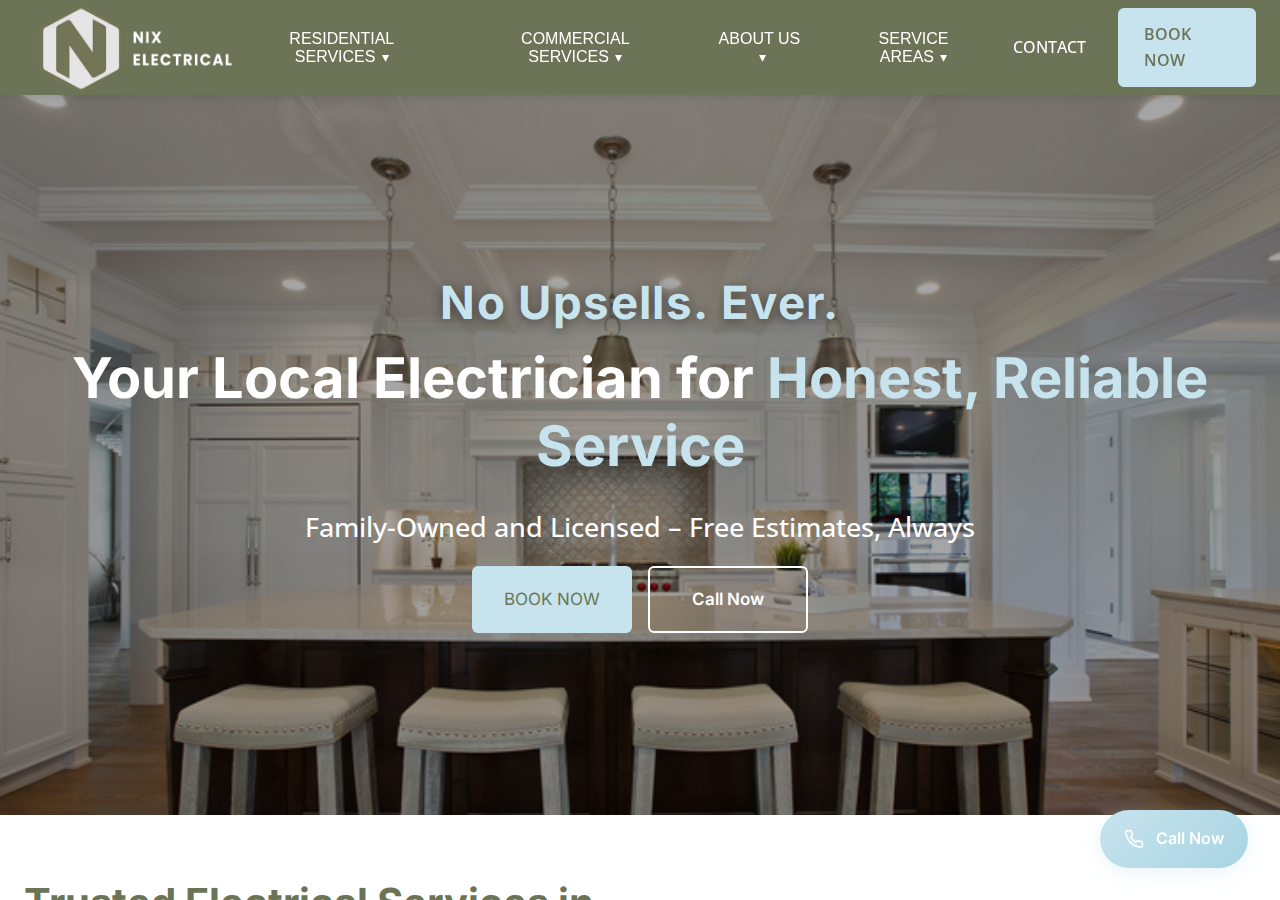 Nix Electrical current live website screenshot